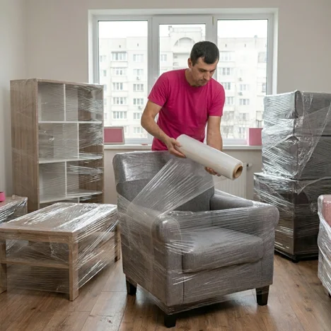 Stretch Film for a Relocation Without Damage